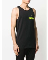 Мужская черная майка с принтом от Philipp Plein