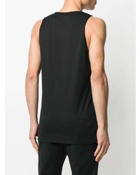 Мужская черная майка с принтом от Philipp Plein