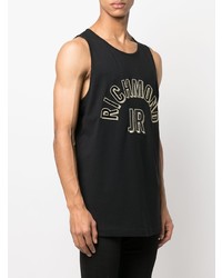 Мужская черная майка с принтом от John Richmond