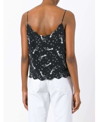 Женская черная майка с принтом от Equipment