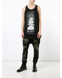 Мужская черная майка с принтом от Haculla