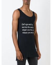 Мужская черная майка с принтом от Ann Demeulemeester