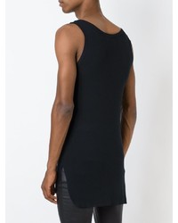 Мужская черная майка с принтом от Ann Demeulemeester