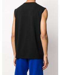 Мужская черная майка с принтом от Just Cavalli