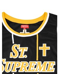 Мужская черная майка с принтом от Supreme