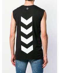 Мужская черная майка с принтом от Philipp Plein