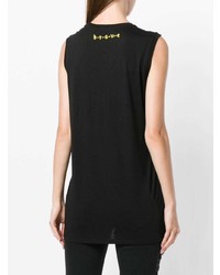 Женская черная майка с принтом от Diesel