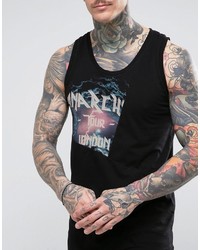 Мужская черная майка с принтом от Religion