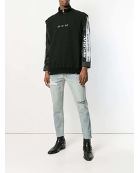 Мужская черная майка с украшением от Misbhv