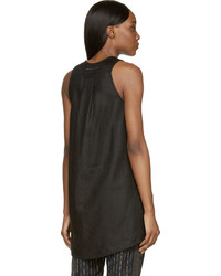 Женская черная майка от MM6 MAISON MARGIELA