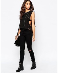 Женская черная майка от AKA