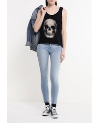 Женская черная майка от Eleven Paris