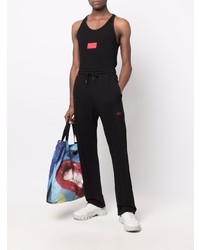 Мужская черная майка от 424