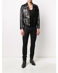 Мужская черная майка от Saint Laurent