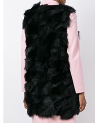 Женская черная меховая безрукавка от Desa Collection