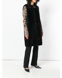Женская черная меховая безрукавка от Givenchy