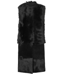 Женская черная меховая безрукавка от Karl Donoghue