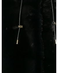 Женская черная меховая безрукавка от Yves Salomon