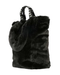 Черная меховая большая сумка от Unreal Fur