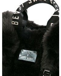 Черная меховая большая сумка от Unreal Fur