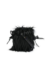 Черная меховая сумка через плечо от Simone Rocha