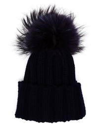 Женская черная меховая шапка от Inverni