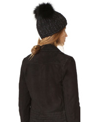 Женская черная меховая шапка от Eugenia Kim