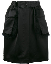 Черная меховая юбка от Simone Rocha