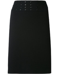 Черная мини-юбка с люверсами от Emilio Pucci