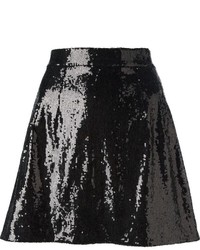 Черная мини-юбка с пайетками от Dolce & Gabbana