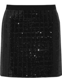 Черная мини-юбка с пайетками от Karl Lagerfeld