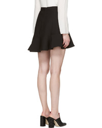Черная мини-юбка с рюшами от Carven