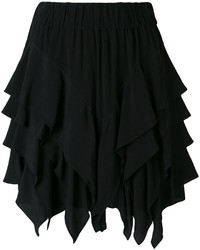 Черная мини-юбка с рюшами от Etoile Isabel Marant