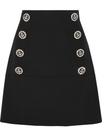 Черная мини-юбка с украшением от Dolce & Gabbana