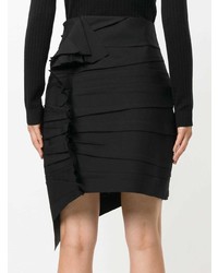 Черная мини-юбка с шипами от Saint Laurent