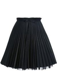 Черная мини-юбка со складками от RED Valentino