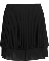 Черная мини-юбка со складками от Topshop