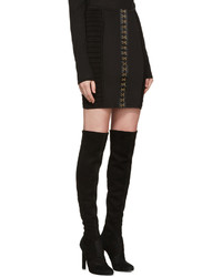 Черная мини-юбка от Balmain