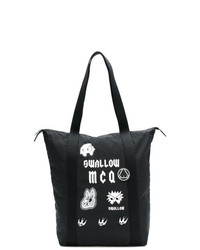 Черная нейлоновая большая сумка с принтом от McQ Alexander McQueen