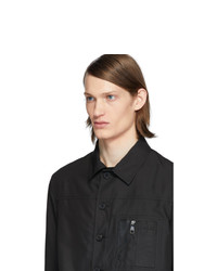 Мужская черная нейлоновая куртка-рубашка от Neil Barrett