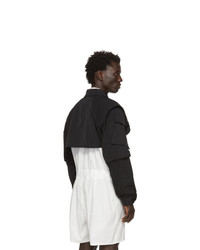 Мужская черная нейлоновая куртка-рубашка от Random Identities