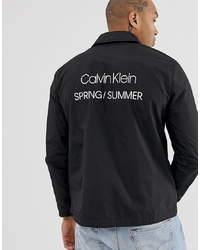Мужская черная нейлоновая куртка-рубашка от Calvin Klein