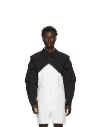 Мужская черная нейлоновая куртка-рубашка от Random Identities