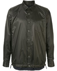 Мужская черная нейлоновая куртка-рубашка от Sacai