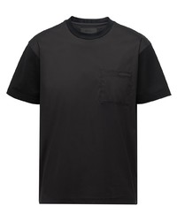 Мужская черная омбре футболка с круглым вырезом от Prada