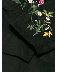 Женская черная парка с вышивкой от RED Valentino