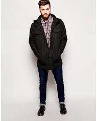 Мужская черная парка