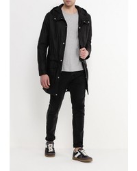 Мужская черная парка от Antony Morato