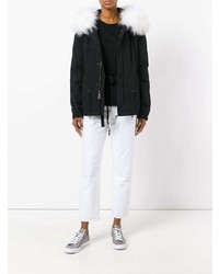 Женская черная парка от Mr & Mrs Italy