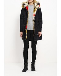 Женская черная парка от B.Style